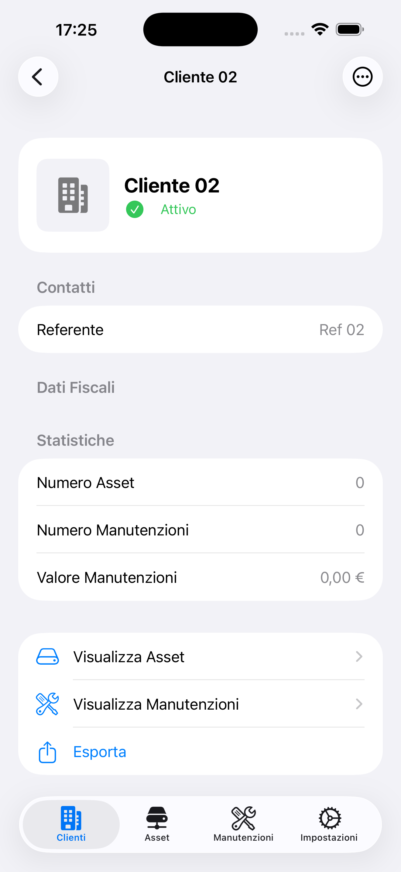 Dettaglio intervento con costi e foto